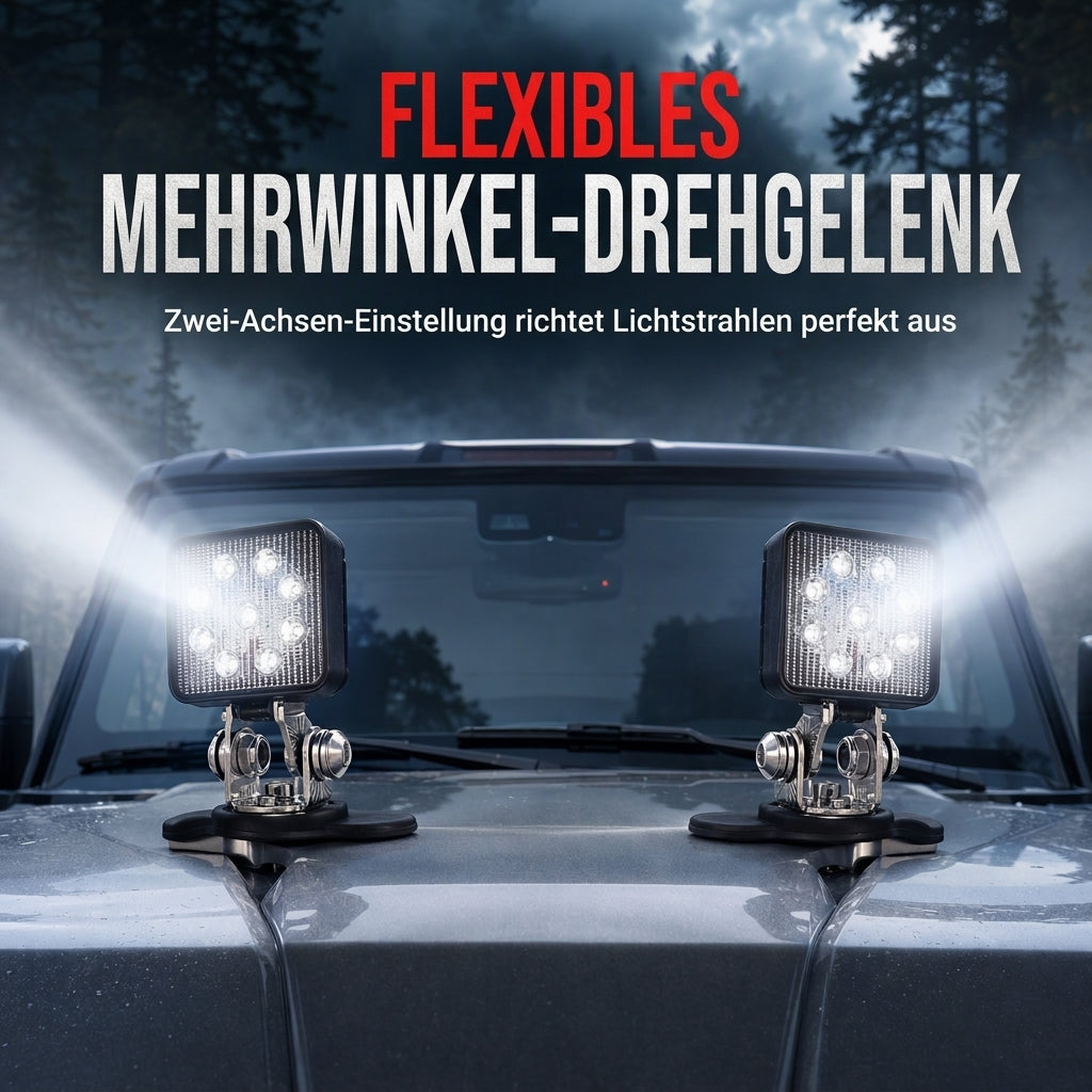 🚘 LED-Lichtbalken-Halterungsset für Motorhaube – 1 Paar Klemmenhalterungen für Arbeitsscheinwerfer, Umbau/Zubehör