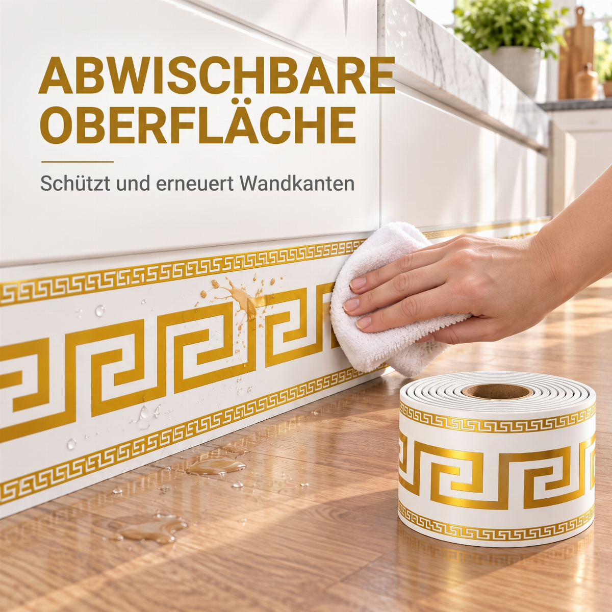✨ Selbstklebende Fußleisten-Kantenaufkleber – flexible Sockelleisten zum Aufkleben, ganz ohne Bohren