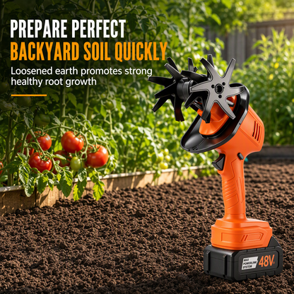 🌱 Kabellose Mini-Gartenfräse mit 21-V-Akku – handlicher Bodenlockerer & Unkrautentferner für Garten & Beet