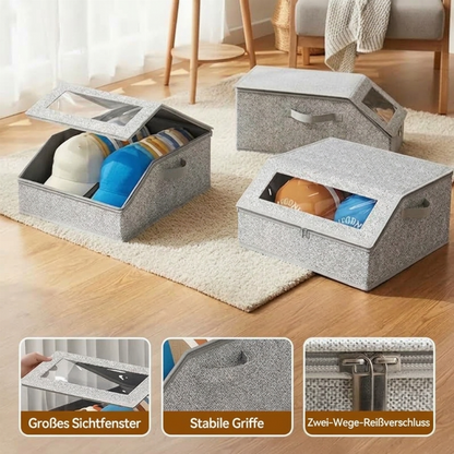 ✨JETZT 50 % RABATT!!✨Stapelbare Aufbewahrungsbox für Hüte mit durchsichtigem Fenster