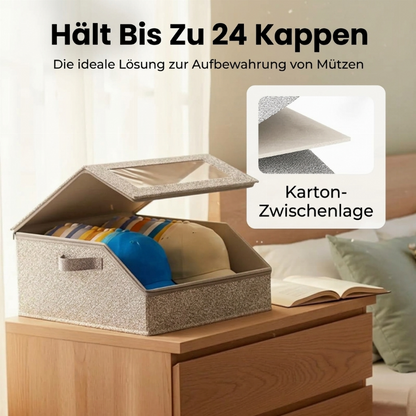 ✨JETZT 50 % RABATT!!✨Stapelbare Aufbewahrungsbox für Hüte mit durchsichtigem Fenster
