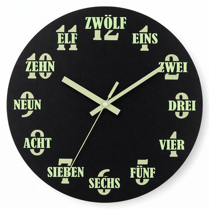 🔥 Zeitlich begrenztes Angebot 🕰️ 12 Zoll geräuschlose hölzerne Wanduhr – mit leuchtender Anzeige und MDF-Holzoptik ✨
