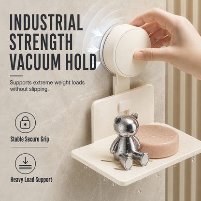 📢 50% RABATT! 🧼 Saugnapf-Seifenschale – V-Drainage, Aluminium & ohne Bohren ✨