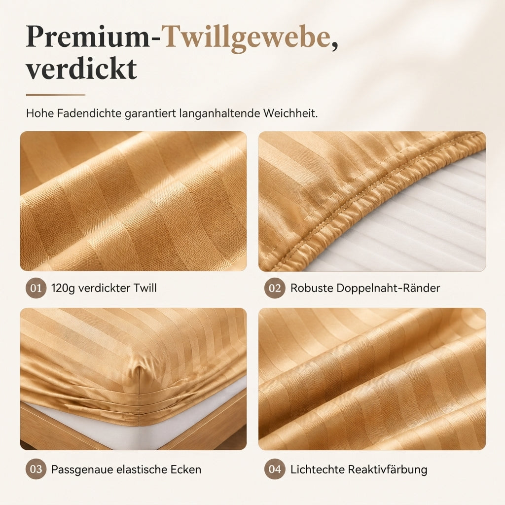 💤 Bettwäsche-Set 4-teilig 2026 – Verdickte Köper-Qualität mit Gewebeband, Hotel-Standard