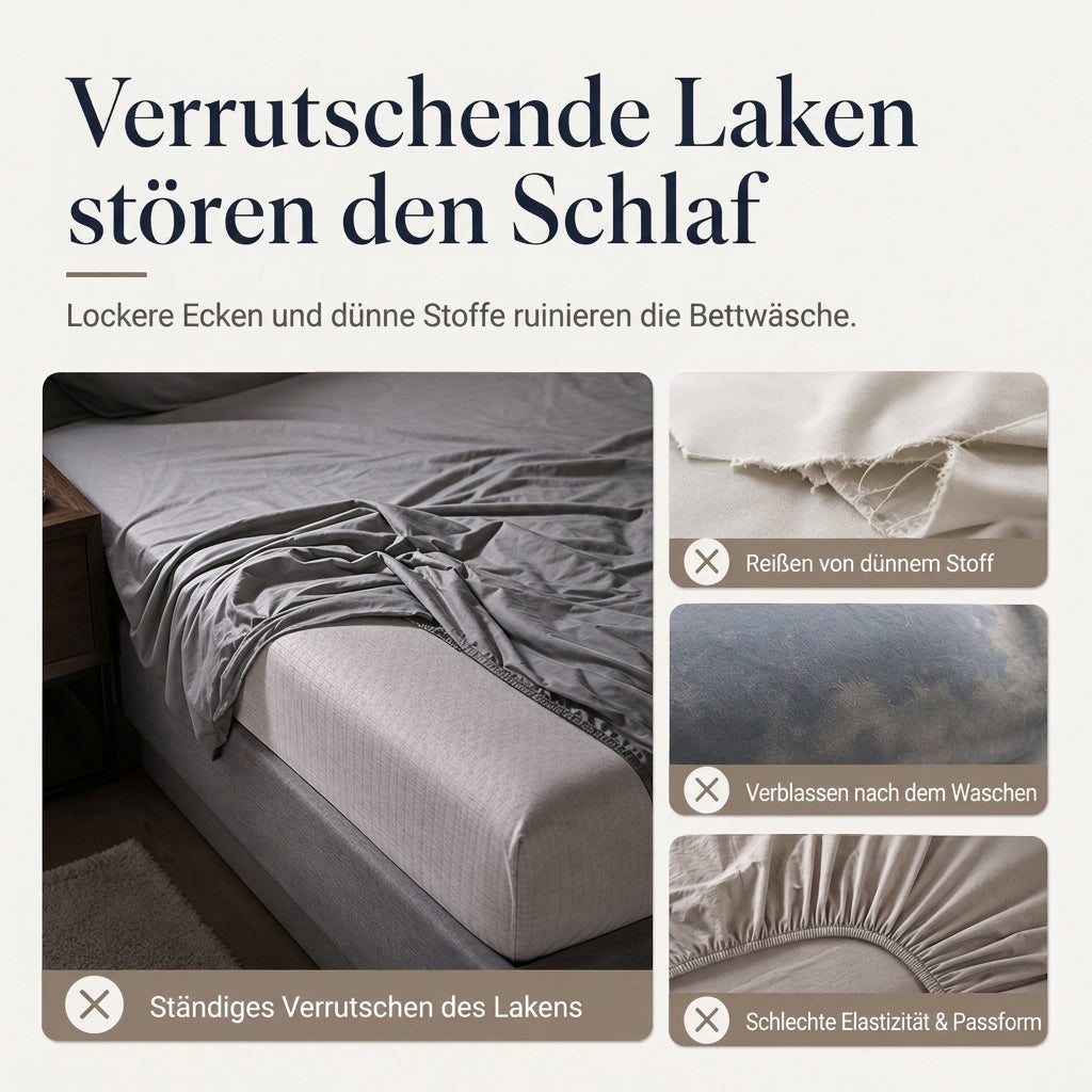 💤 Bettwäsche-Set 4-teilig 2026 – Verdickte Köper-Qualität mit Gewebeband, Hotel-Standard