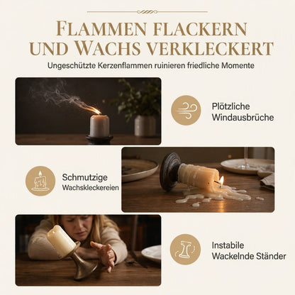 Vergoldetes Vintage Kerzenhalter-Set mit Glasabdeckungen für Hochzeiten und Candle-Light-Dinner
