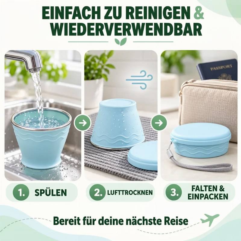 🥤 Zeitlich begrenzt: 50% Rabatt ✨ Faltbarer Reisebecher — kompakt, ultraleicht & einfach zu transportieren 🎒
