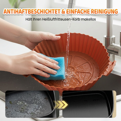 🍟Direkt backen und kross machen! Wiederverwendbarer Silikoneinsatz für die Heißluftfritteuse