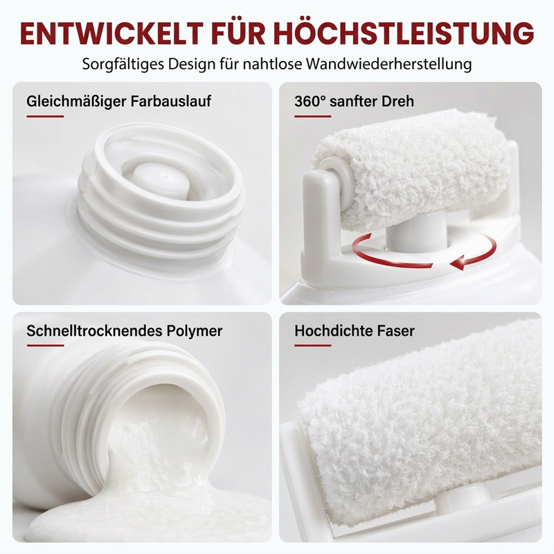 🧱✨ Wasserdichte Wandreparaturspachtelmasse mit integriertem Roller – 300 g DIY-Reparaturcreme für Risse, Flecken und abgeplatzte Stellen 🖌️🏠