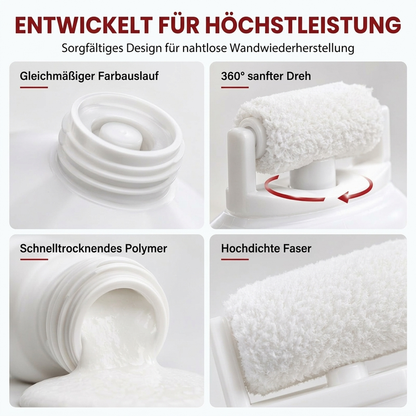 🧱✨ Wasserdichte Wandreparaturspachtelmasse mit integriertem Roller – 300 g DIY-Reparaturcreme für Risse, Flecken und abgeplatzte Stellen 🖌️🏠