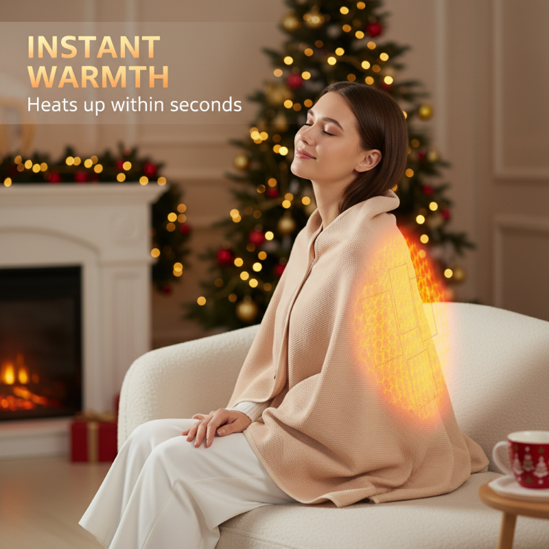 ⏰ Nur für kurze Zeit: 50% Rabatt!🔥 Ultra-warme, kuschelige & waschbare elektrische Heizdecke – ideal für Sofa, Bett & Büro