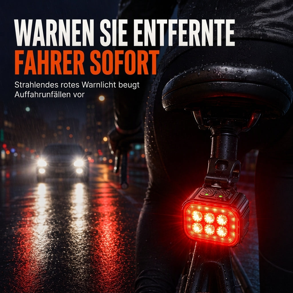 🚴 Helles Fahrradlicht-Set – Vorne & Hinten für maximale Sicherheit bei Nacht 🌙