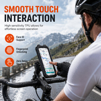 🏍️ 50 % Rabatt! Wasserdichte Handyhalterung für Motorrad & Fahrrad – 360° drehbar mit Touchscreen-Funktion