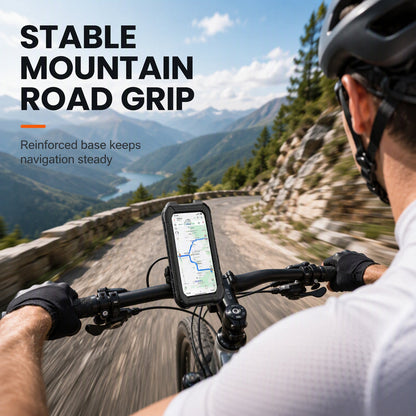 🏍️ 50 % Rabatt! Wasserdichte Handyhalterung für Motorrad & Fahrrad – 360° drehbar mit Touchscreen-Funktion