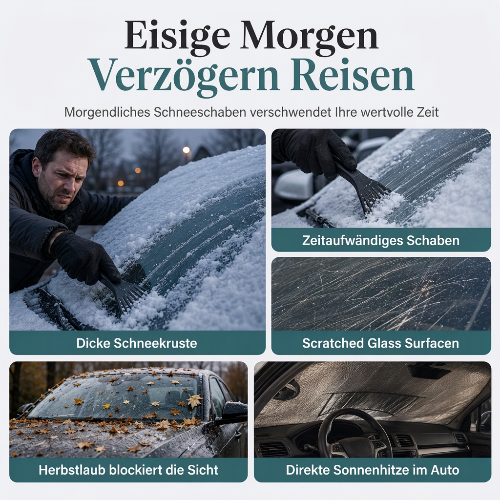 Verdickte magnetische Auto-Frontscheiben-Schneedecke Halbabdeckung für Winter-Frontscheiben für Limousinen und SUVs