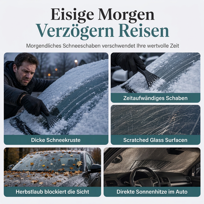 Verdickte magnetische Auto-Frontscheiben-Schneedecke Halbabdeckung für Winter-Frontscheiben für Limousinen und SUVs