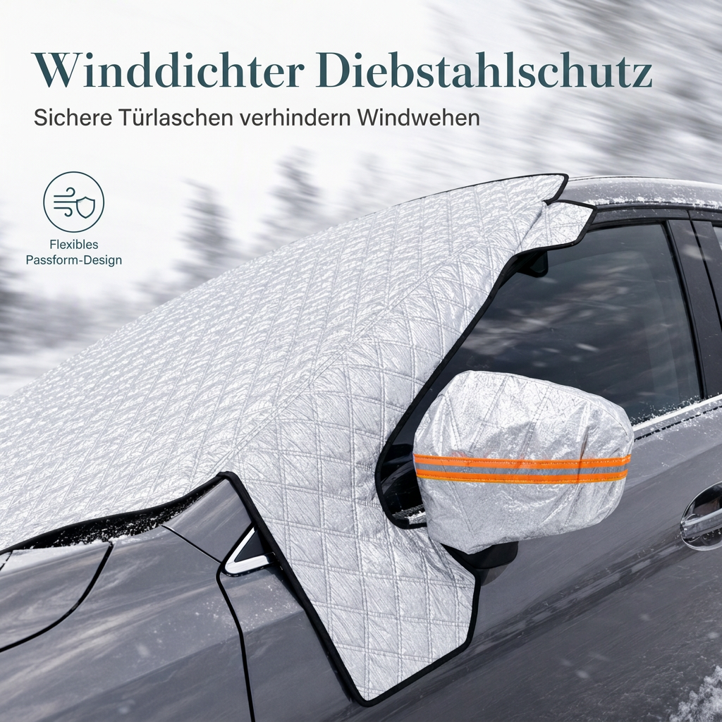 Verdickte magnetische Auto-Frontscheiben-Schneedecke Halbabdeckung für Winter-Frontscheiben für Limousinen und SUVs