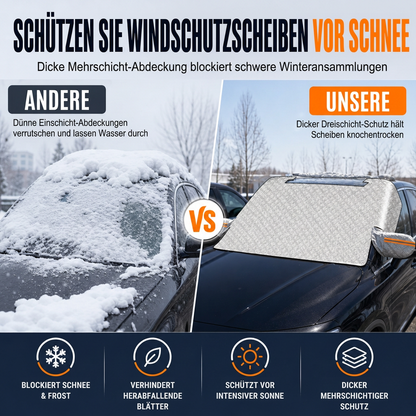 Verdickte magnetische Auto-Frontscheiben-Schneedecke Halbabdeckung für Winter-Frontscheiben für Limousinen und SUVs