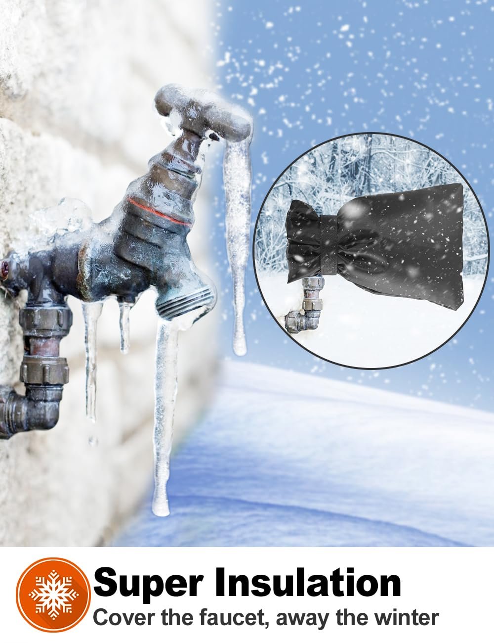 🚰 50% RABATT! ❄️ Außenwasserhahn-Frostschutz – 3-Schicht isoliert & frostsicher ✨