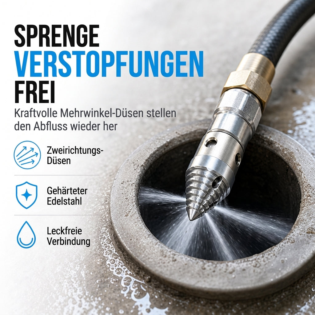Hochdruck-Kanalreinigungsdüse in Pagodenform, Rohrreinigungs- und Säuredüse
