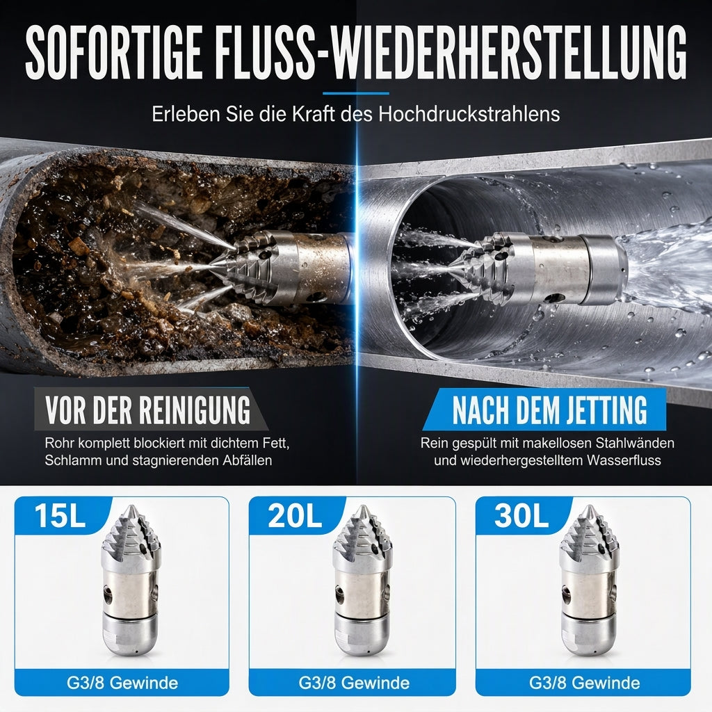 Hochdruck-Kanalreinigungsdüse in Pagodenform, Rohrreinigungs- und Säuredüse