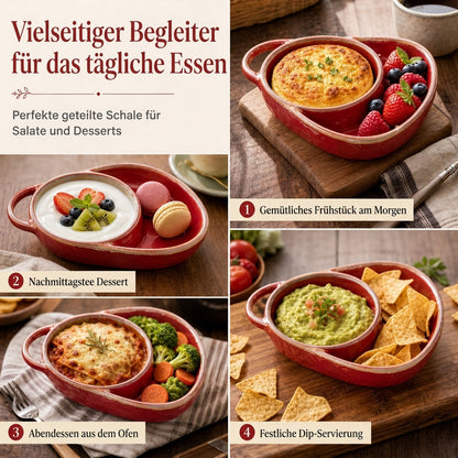 Retro Keramik Auflaufform mit einzelnem Griff