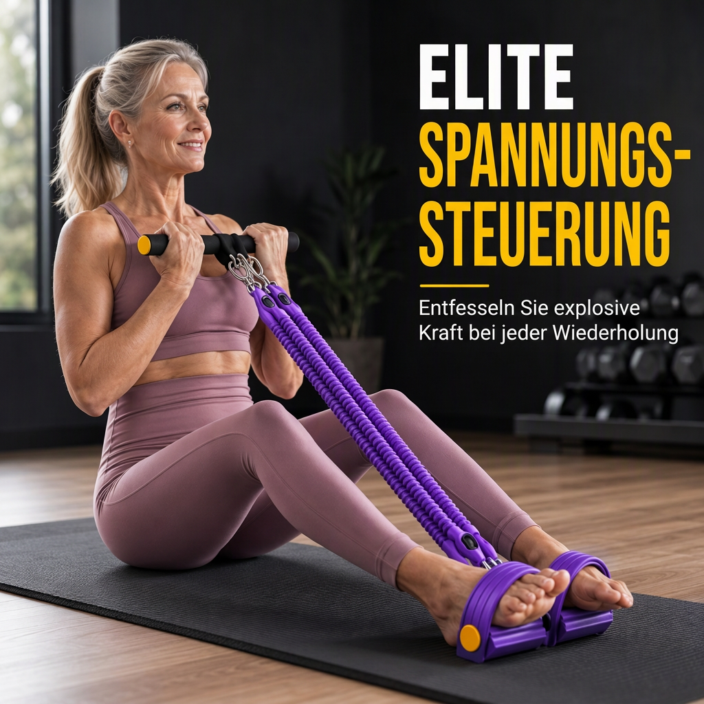 Multifunktionales Widerstandsband mit Pedal – Für Bauch-, Yoga- & Pilates-Training zu Hause