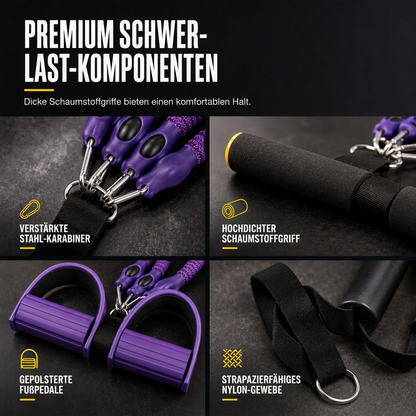 Multifunktionales Widerstandsband mit Pedal – Für Bauch-, Yoga- & Pilates-Training zu Hause