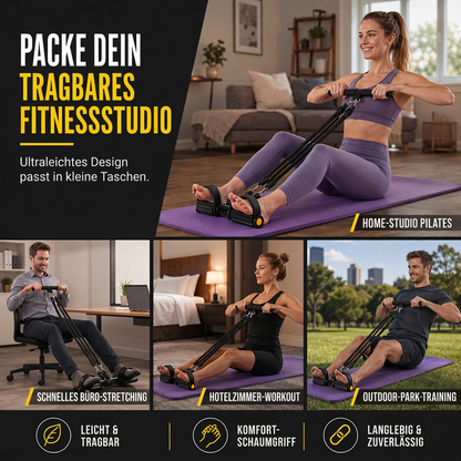Multifunktionales Widerstandsband mit Pedal – Für Bauch-, Yoga- & Pilates-Training zu Hause