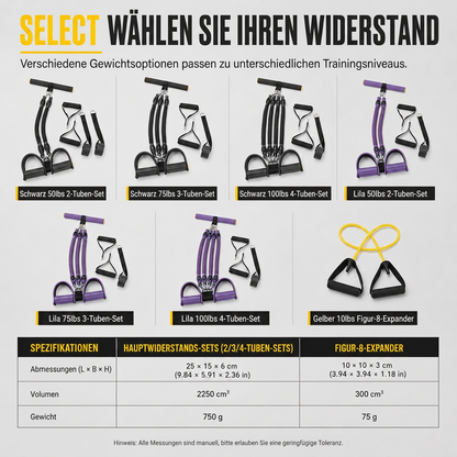 Multifunktionales Widerstandsband mit Pedal – Für Bauch-, Yoga- & Pilates-Training zu Hause