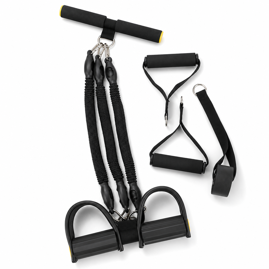 Multifunktionales Widerstandsband mit Pedal – Für Bauch-, Yoga- & Pilates-Training zu Hause