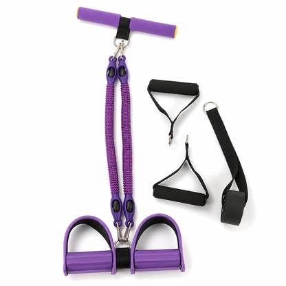 Multifunktionales Widerstandsband mit Pedal – Für Bauch-, Yoga- & Pilates-Training zu Hause