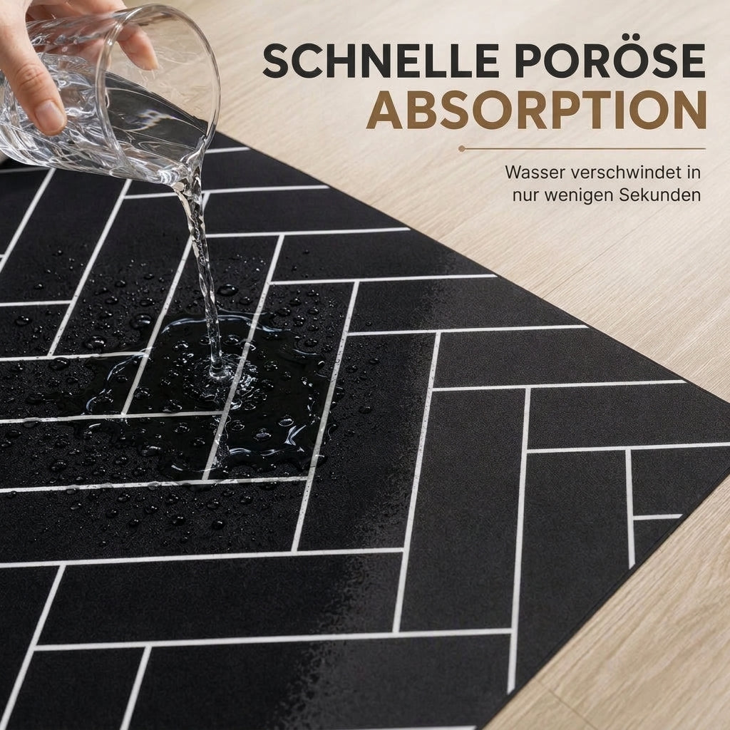 🛁 Rutschfeste Diatomeenerde-Badematte – wasserabsorbierend, schnell trocknend & perfekt für Bad und Eingang
