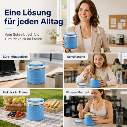 Tragbare isolierte Lunchbox aus Edelstahl