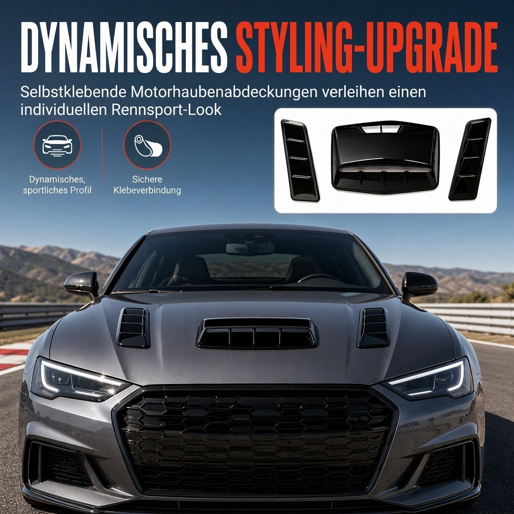 🚗 Auto Motorhaube Luftaufkleber – Dekorative Lufteinlasshaube im Shark-Gill-Stil ✨