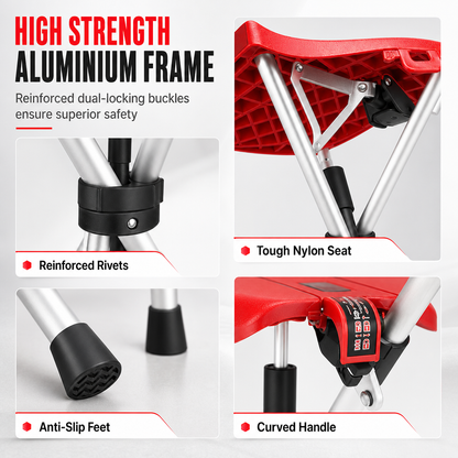 🚶‍♂️🦯 Faltbarer Gehstock mit Sitz – 50% RABATT! Aluminiumrahmen, Dreibein-Stabilität, rutschfester Fuß – Gehen & Ausruhen überall 🪑
