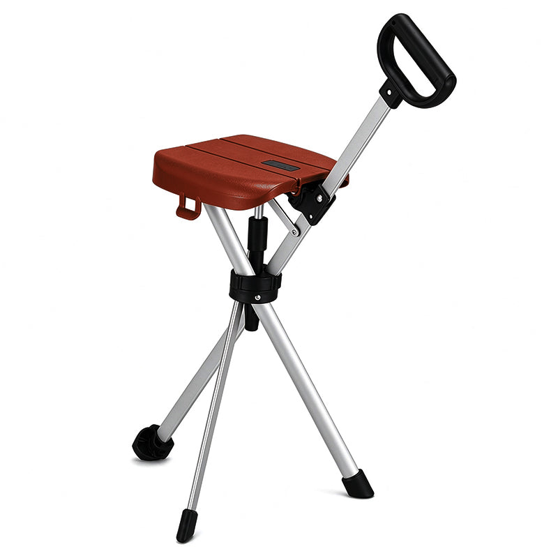 🚶‍♂️🦯 Faltbarer Gehstock mit Sitz – 50% RABATT! Aluminiumrahmen, Dreibein-Stabilität, rutschfester Fuß – Gehen & Ausruhen überall 🪑