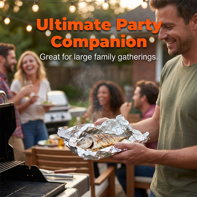 🔥BBQ Einweg-Alufolienrolle – Extra stark, reißfest für Grill & Party