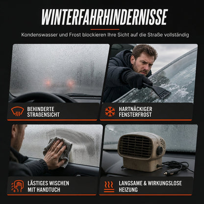 📢📢50% RABATT !!⏰Tragbarer 12V Auto- und Windschutzscheiben-Enteisungs- und Entnebelungsventilator für Fahrzeuge