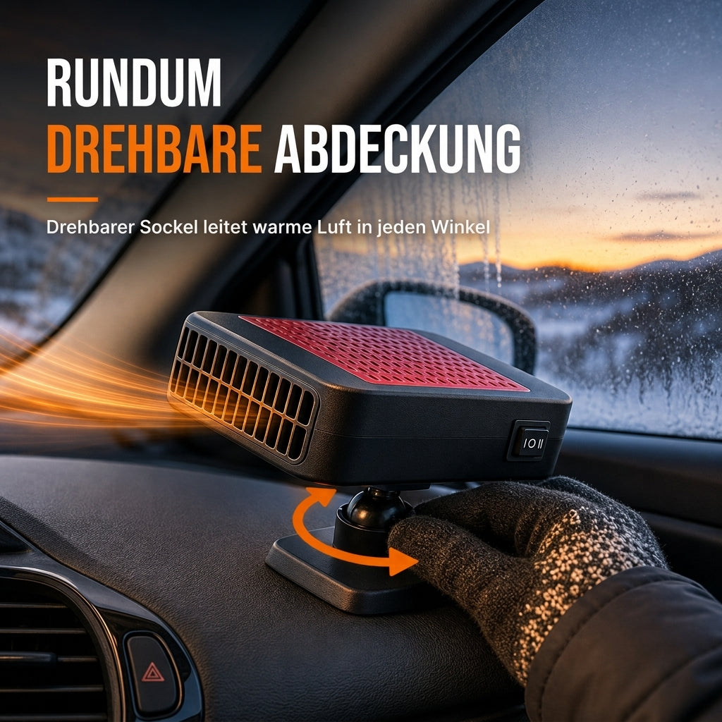 📢📢50% RABATT !!⏰Tragbarer 12V Auto- und Windschutzscheiben-Enteisungs- und Entnebelungsventilator für Fahrzeuge