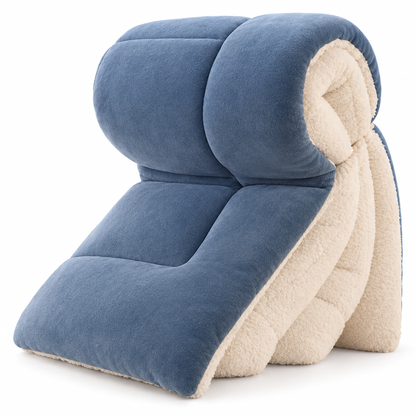 Dicker warmer Winter-Steppdecke aus Schneeflocken-Samt