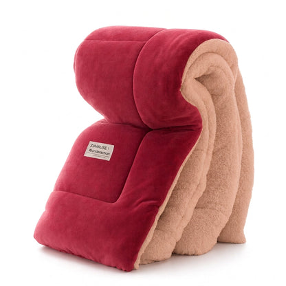 Dicker warmer Winter-Steppdecke aus Schneeflocken-Samt