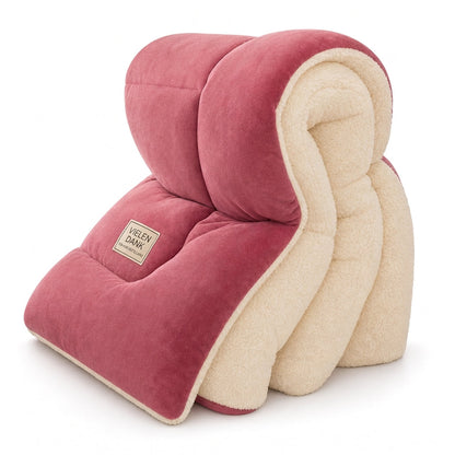 Dicker warmer Winter-Steppdecke aus Schneeflocken-Samt