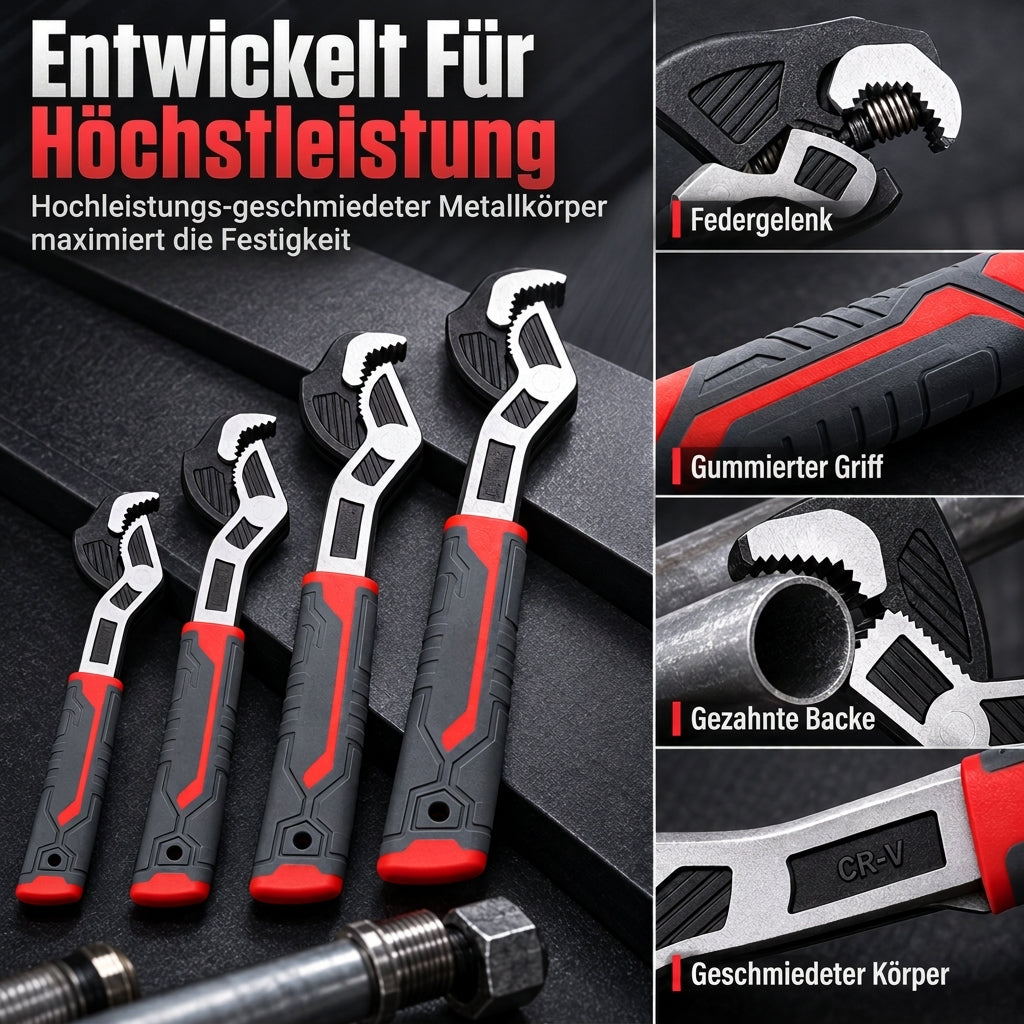 📢📢50% RABATT !!⏰Multifunktionaler verstellbarer Schraubenschlüssel mit Schnelleinstellung, universelles Handwerkzeug
