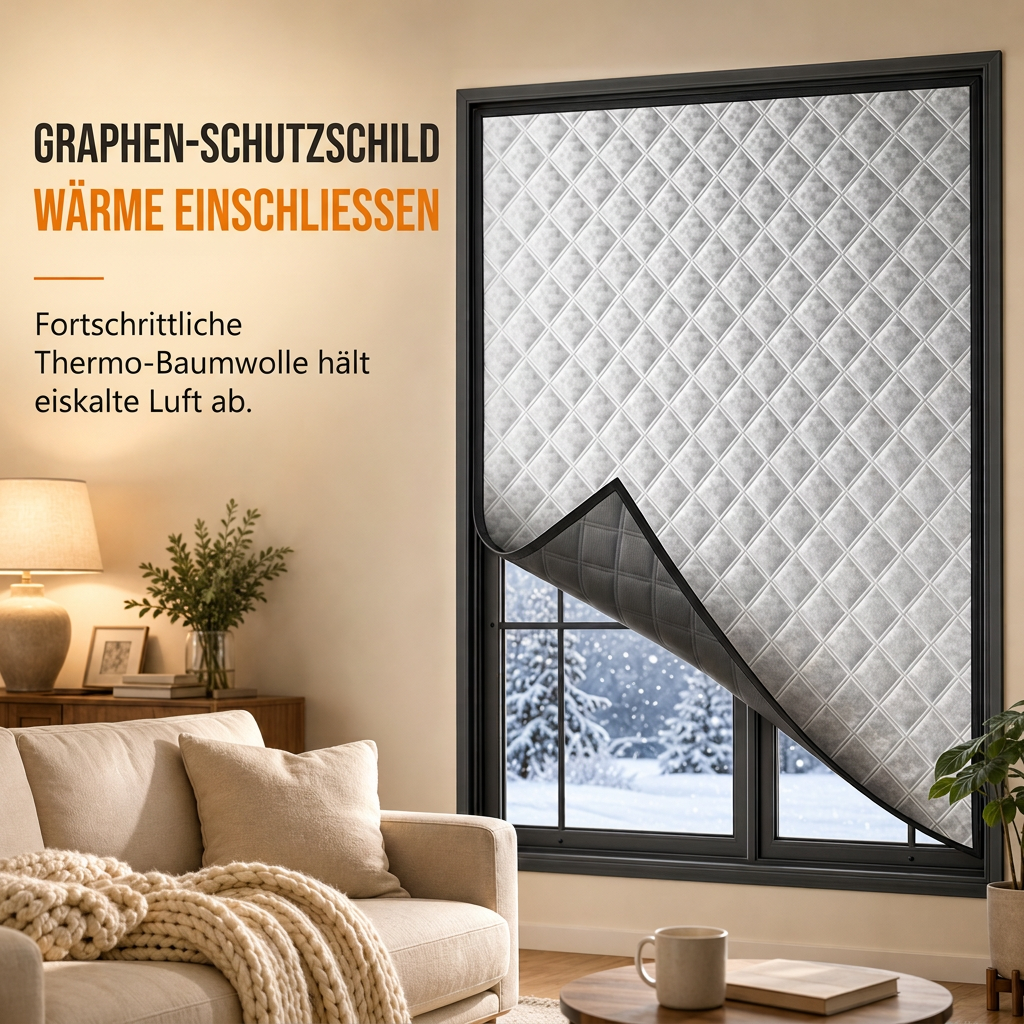 🪟 Jetzt 50% Rabatt ✨ Thermisch isolierter FensterVorhang — mehrlagiges Polyester & Roll-Up-Design ❄️