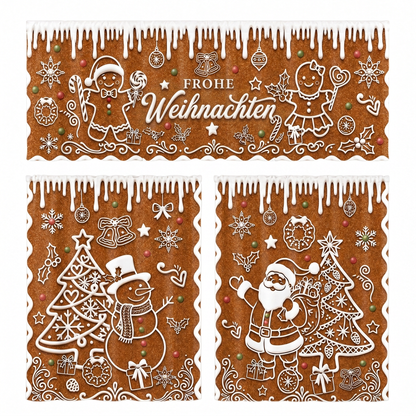 ⏳Nur für kurze Zeit – 50% RABATT⏰Weihnachts Küchenvorhänge Set
