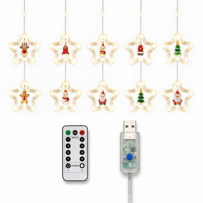 🎄 50% RABATT! Weihnachtsvorhang-Lichterkette – Fernbedienung & 8 Beleuchtungsmodi für gemütliche Festtagsfenster ✨🎁