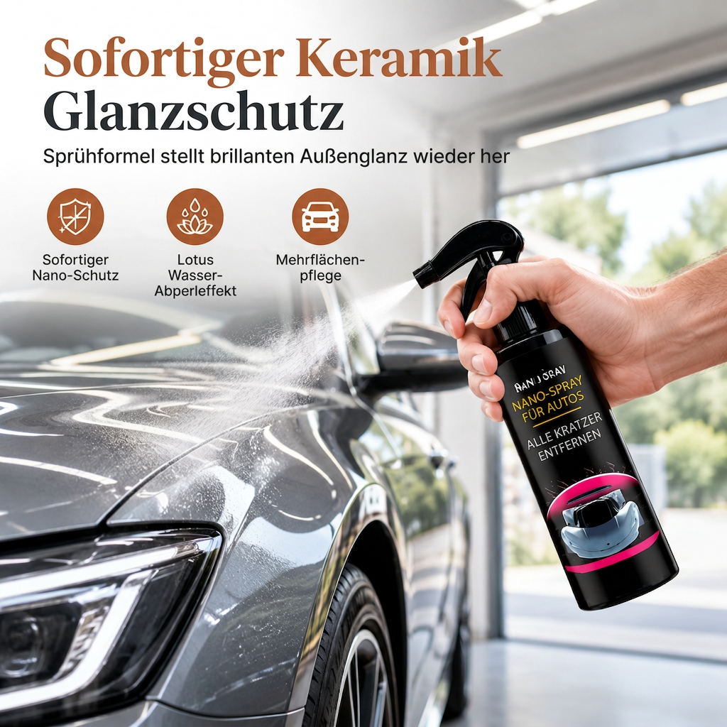 🚗 Nano-Reparaturspray für Autolack – entfernt Kratzer, reinigt, poliert & versiegelt in einem