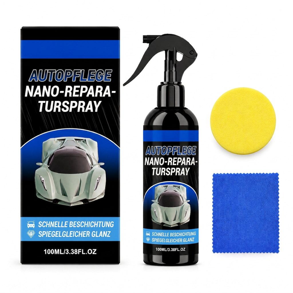 🚗 Nano-Reparaturspray für Autolack – entfernt Kratzer, reinigt, poliert & versiegelt in einem