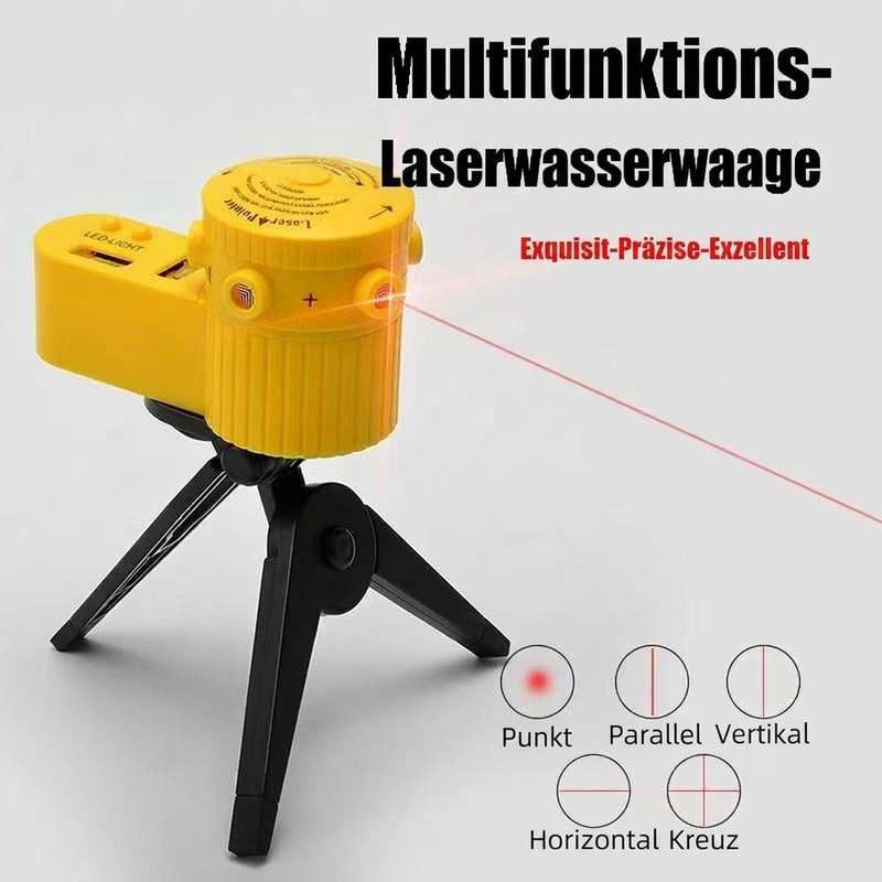 Hochpräzise Wasserwaage mit Laser für den Heim- und Profibereich